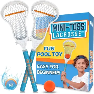 Large Basket for Easier Catching and Throwing Mini Toss Lacrosse Set ?C The Ultimate Game for book grizzly the Pool or Beach & Backyard - Comes with Water Skipping Ball & Rubber Ball - Sticks come with Full Size 