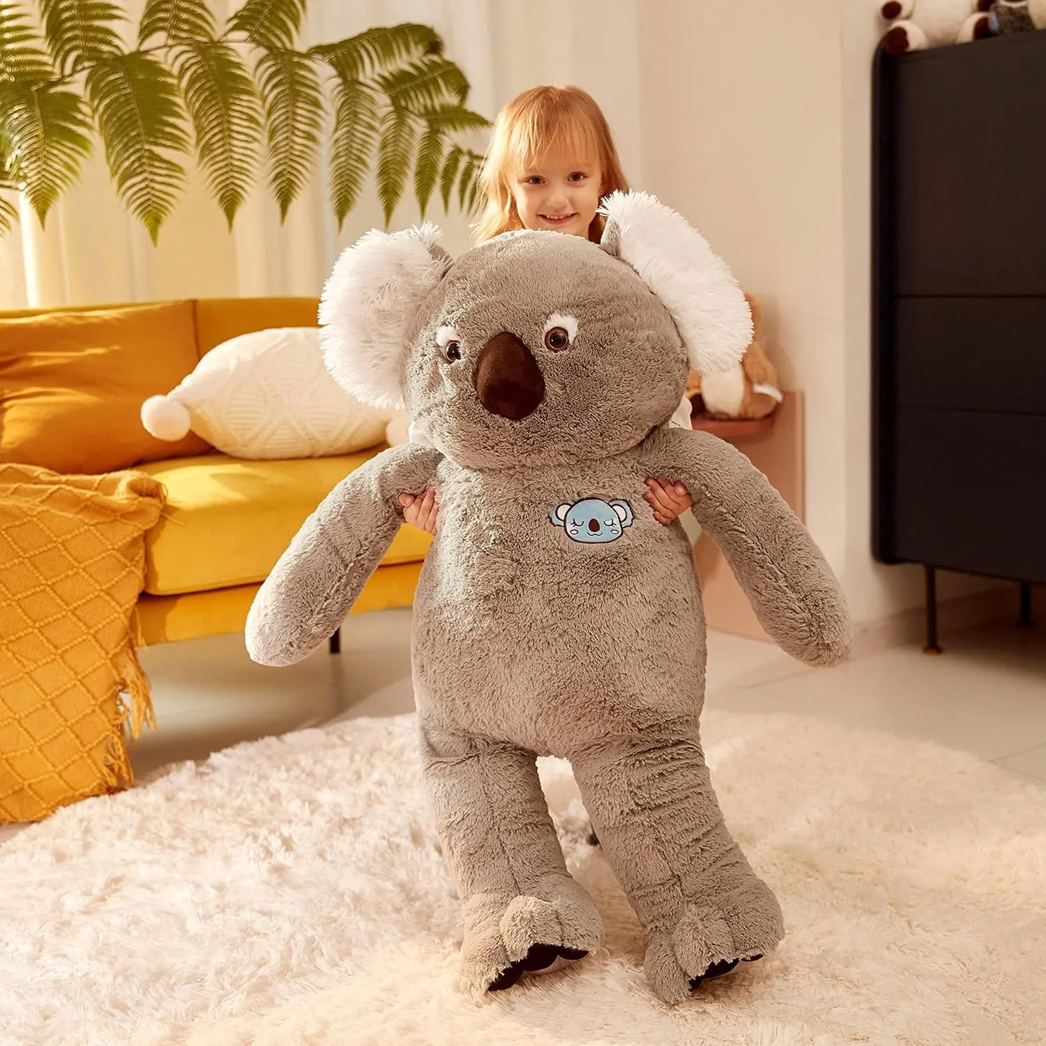 Large Koala Stuffed Animal Giant Soft Plush Toy,Cute Huge furnace grasshopper naval Jumbo Kawaii Fluffy Plushy Big Size Fat Plushie,Gifts for Kids (Gray, 30 inches) IKASA 