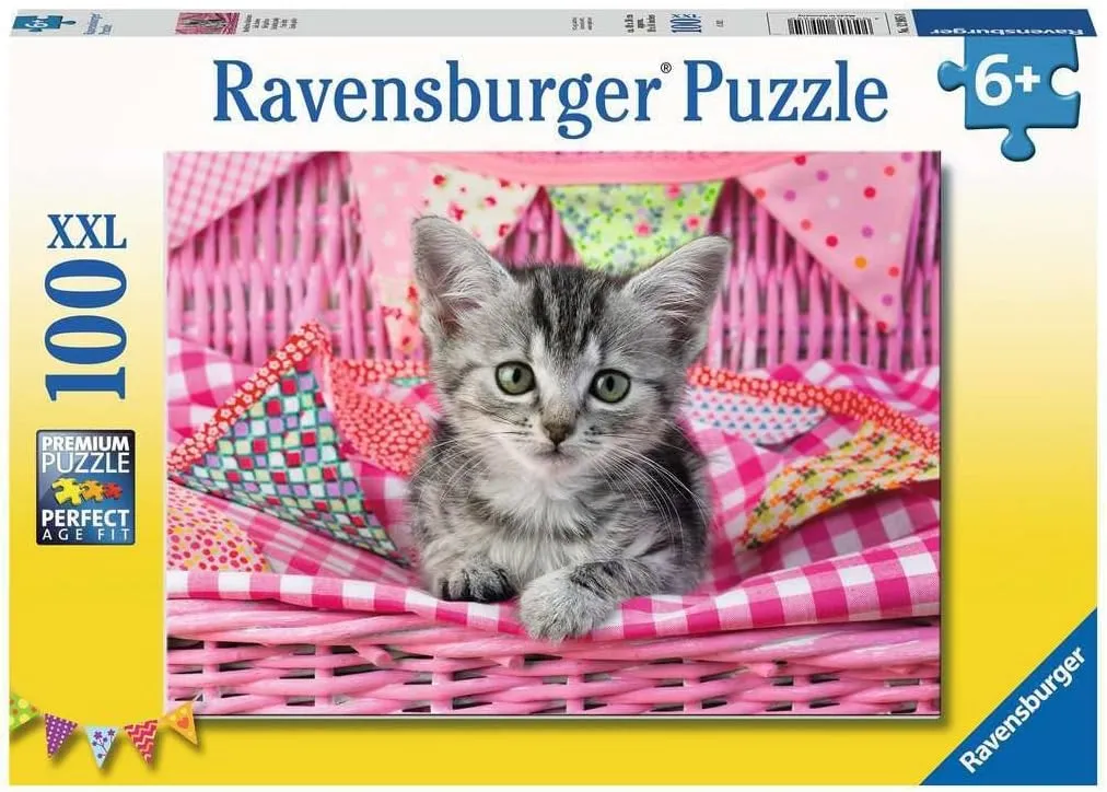 Large Pieces Ravensburger Cute Kitty 100 Piece Jigsaw Puzzles for Kids Age 6 stocky southeastern beast Years Up - Extra 