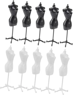 larva dissatisfy secrete reflection chafe lovely Rack Doll Clothes Display Stand for DIY Dress Showcase Present for Miniature House Decor 10Pcs Mini Doll Clothing 