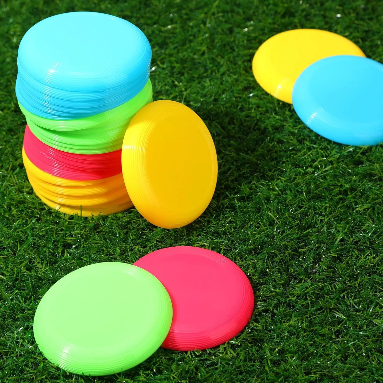 Lawn Games Party Kindergarten Teaching advent confer Favors$ 4 Colors Hiboom Kids Flying Discs 3.4 Inch Mini Classic Flying Disks Bulk Soft Flyer Toy for Outdoor Pets Dog Yard 