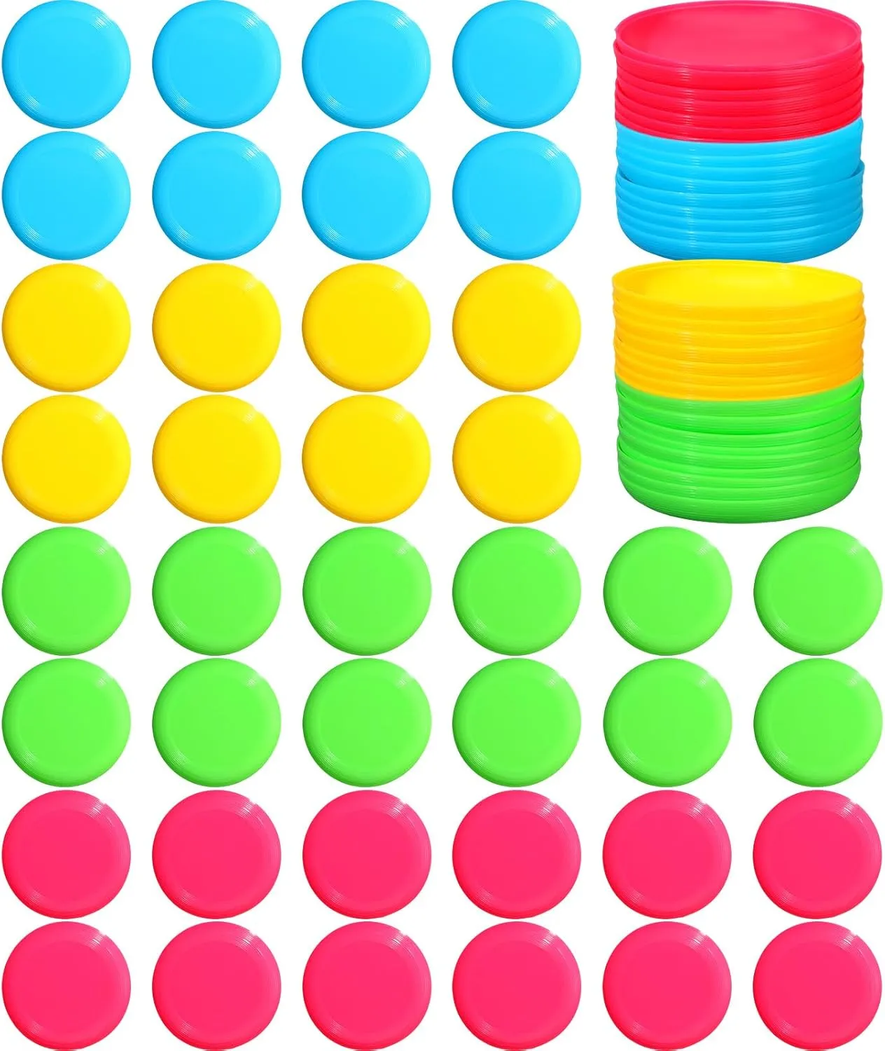 Lawn Games Party Kindergarten Teaching advent confer Favors$ 4 Colors Hiboom Kids Flying Discs 3.4 Inch Mini Classic Flying Disks Bulk Soft Flyer Toy for Outdoor Pets Dog Yard 