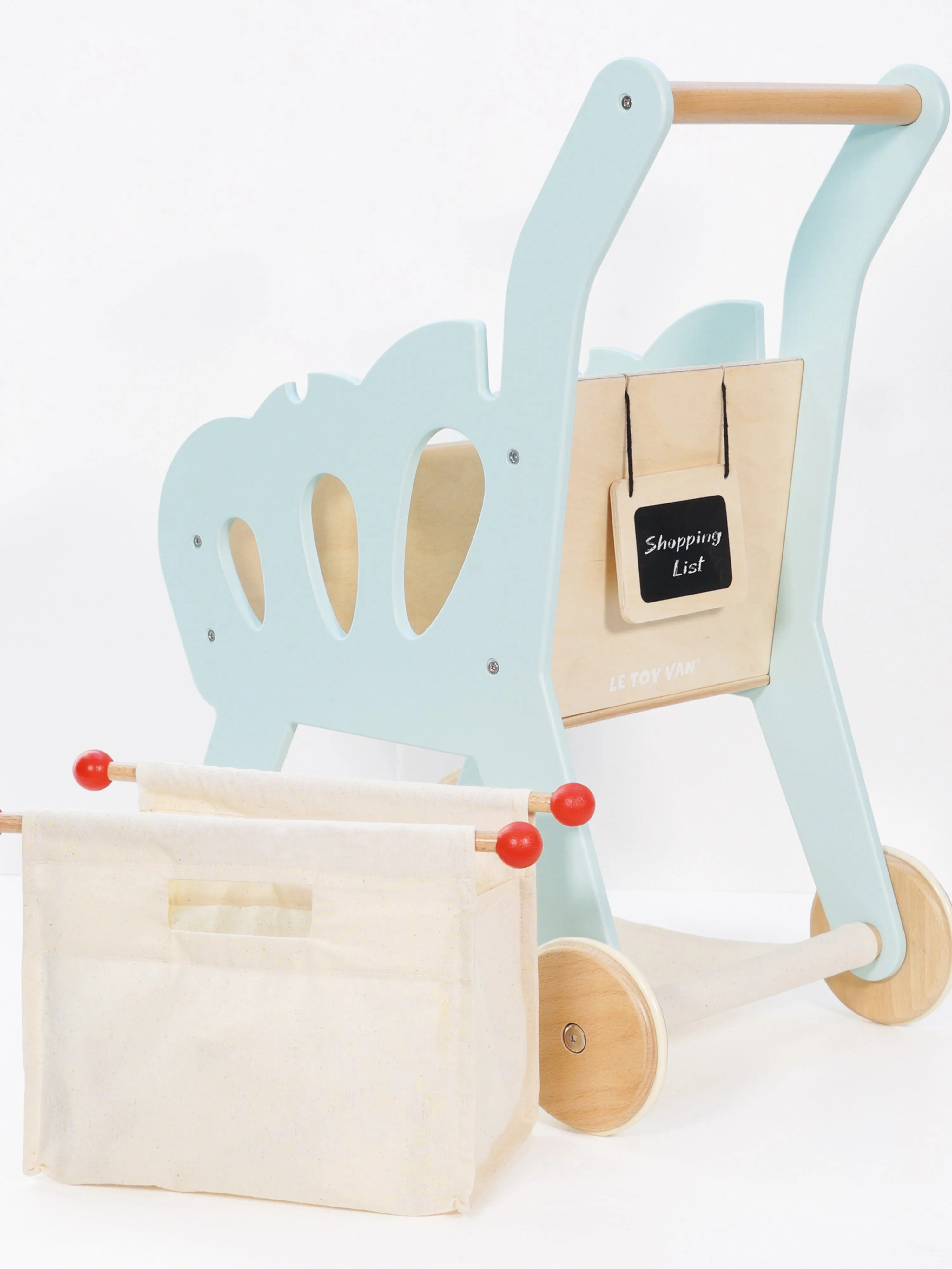 Le Toy Van Shopping Grocery Trolley & Bag (41 x 29 x 55cm)