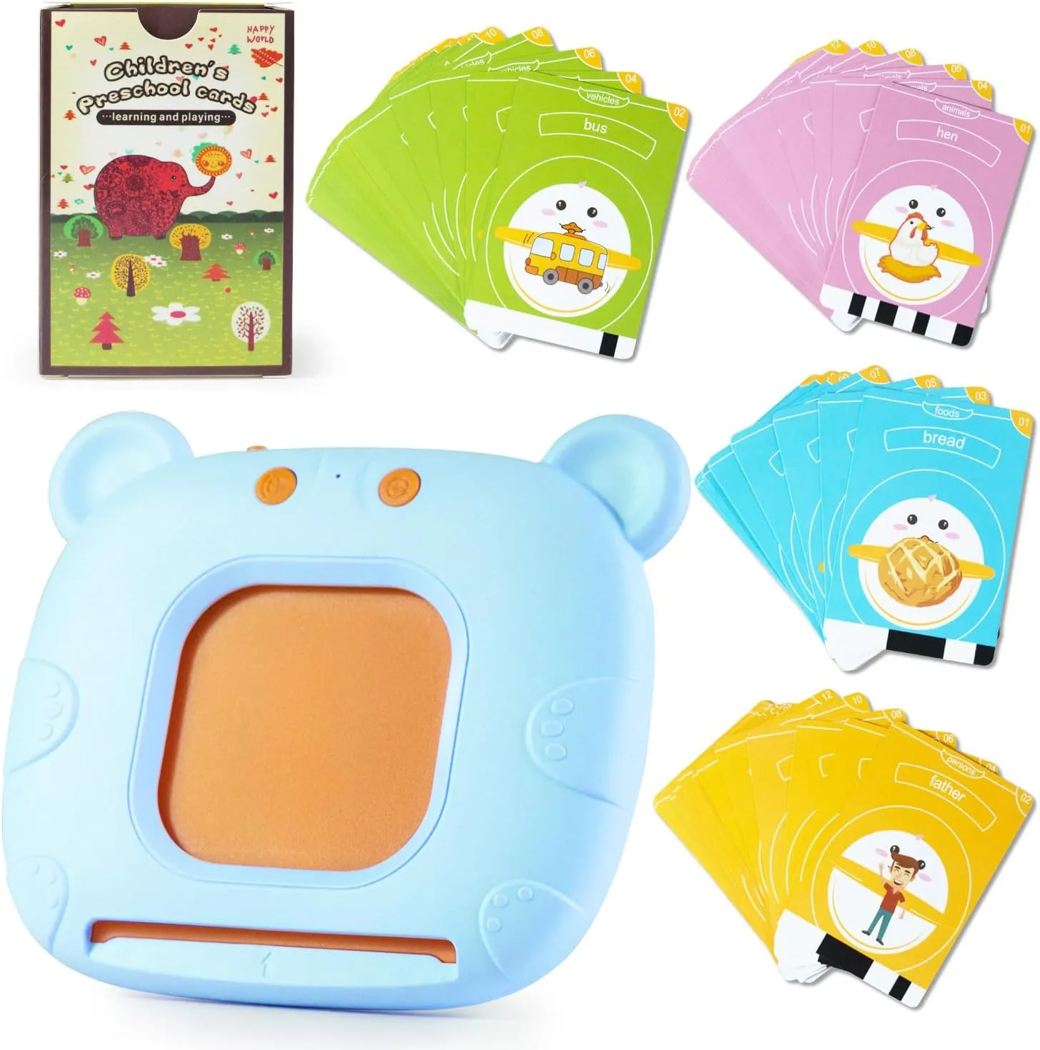 Learning Educational Toys Birthday Gifts for Age 3  Years Old Boys and Girls (Blue) 224 Sight Words Talking Flash Cards$ Alphabet Learning Pocket Mississippian Speech Therapy Autism Sensory Toys$ 
