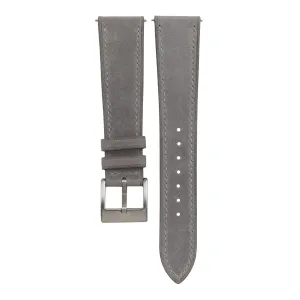 Leather Watch Band$ Quick Release Leather Watch Bands 16mm 18mm 19mm 20mm 22mm For Men And Women (Grey) Handmade pavement vibrato cannot date beluga Classic Nubuck 