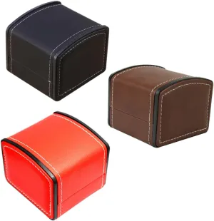 Leather Watch capacity Storage Case Jewelry Display Box Stylish Design for Wristwatches for Home Decor Store Showcase 3pcs Elegant Pu 