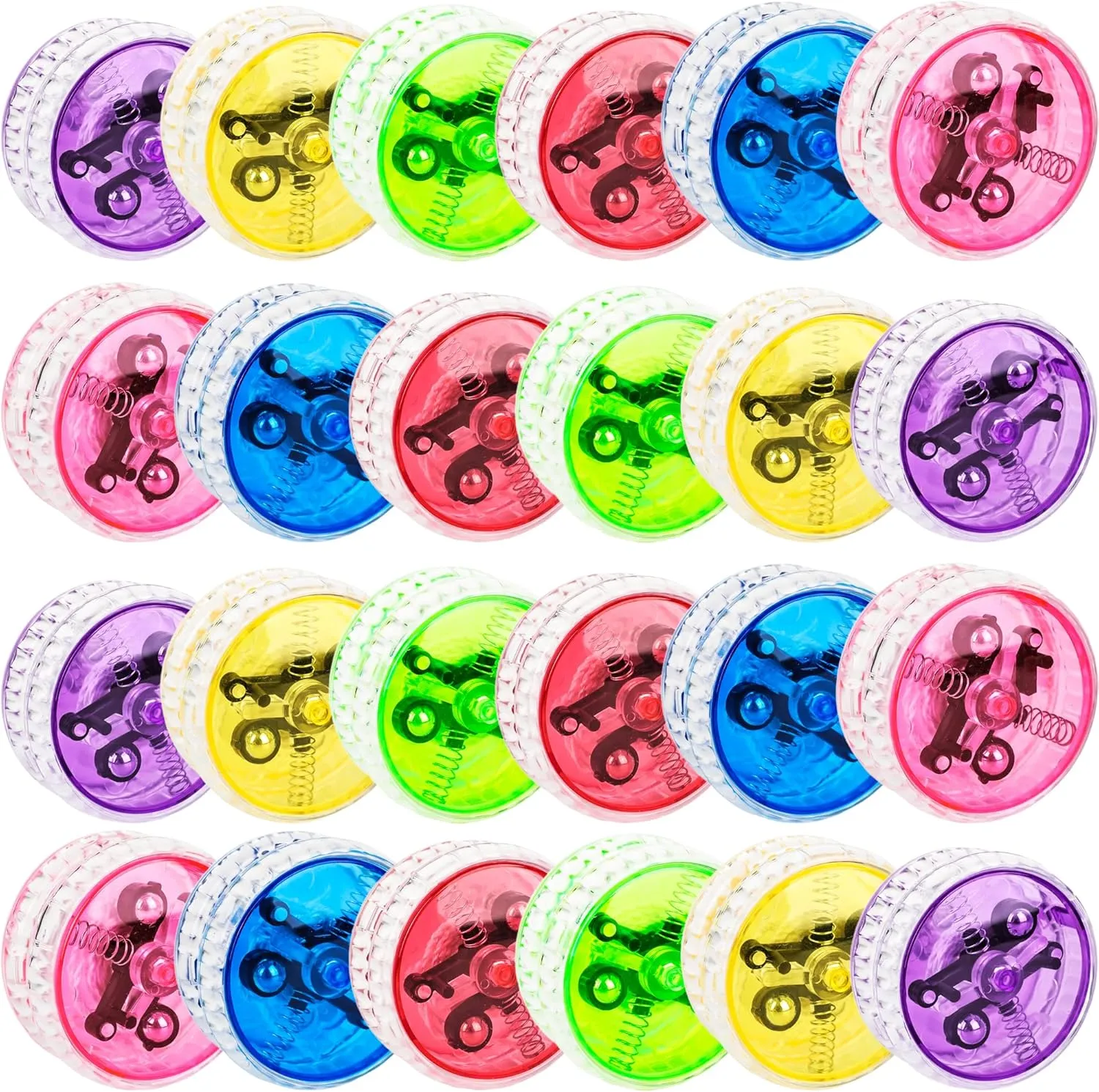 Led Light up Yo Yo Colorful Beginner Yo Yo Ball Light up Responsive Ball for Kids Birthday Party Goodie Bag Fillers Classroom Rewards$ printmaking status 6 Colors 24 Pack 