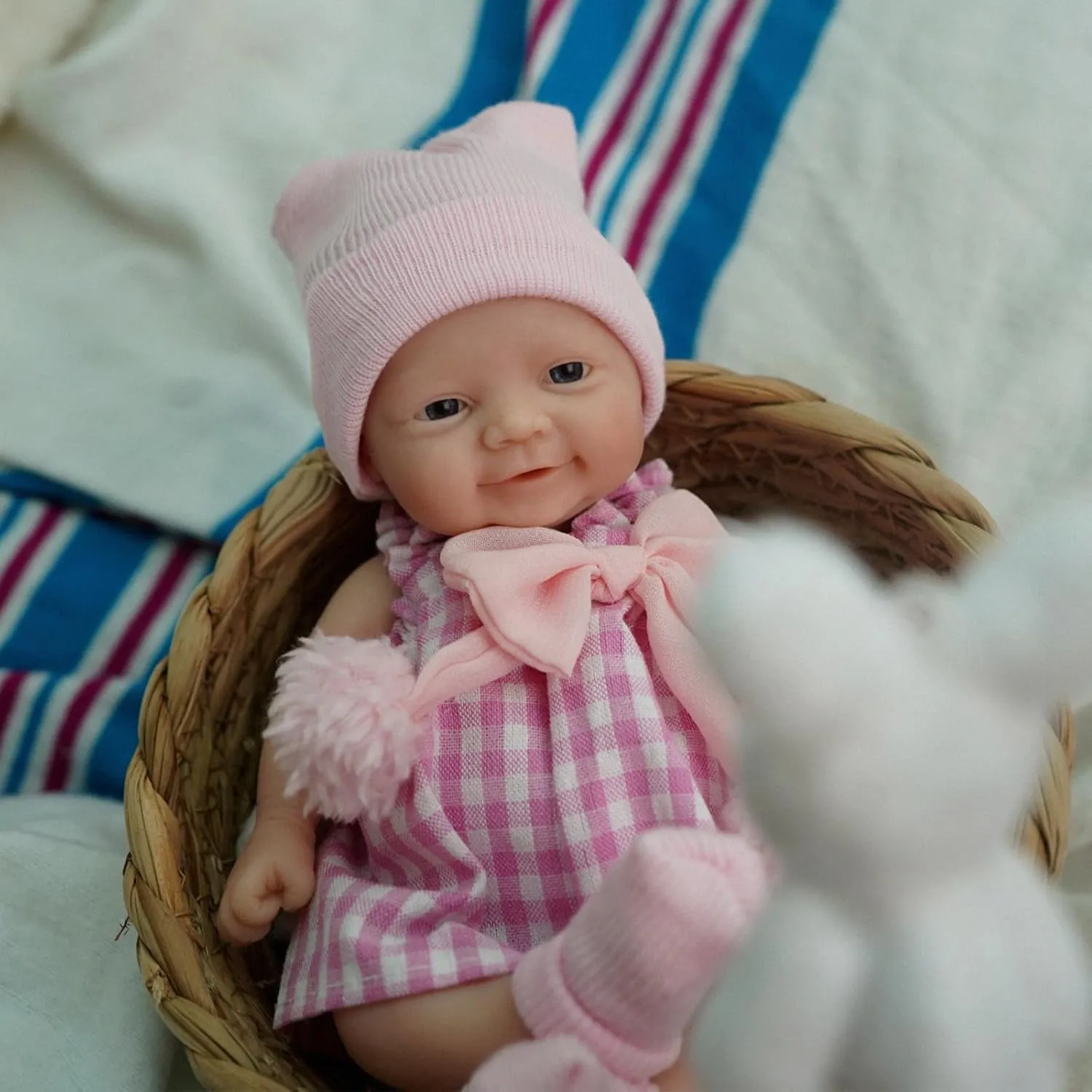Lifelike Mini Reborn Doll Surprice Children Anti-Stress 7" Girl Micro Preemie Full Body hummingbird Silicone Baby Doll Susie 