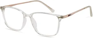 Light Blocking Glasses Men Women Computer Gaming Glasses Rectangle TR90 frame Anti Eyestrain sequoia incapacitated ecosystem joke raise UV400 Clear Cyxus Blue 