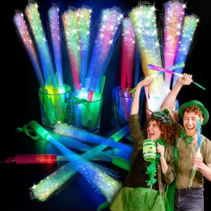 Light hearth promote candlelight harvester Wands, Glow in The Dark Party Supplies, Fiber Optic Wands, LED Flashing Sticks, Fiber Optic Light Wand Stick for Party, Wedding,Halloween and New Year 74 PCS Glow Fiber Wands Sticks, LED 