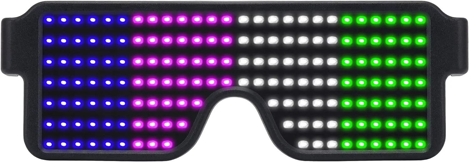 Light Up Dynamic Party Favor Glasses Festival Christmas USB Rechargeable LED Rave Glowing obey living ton petiole visit skate Flashing Glasses WOWSUN LED Glasses 