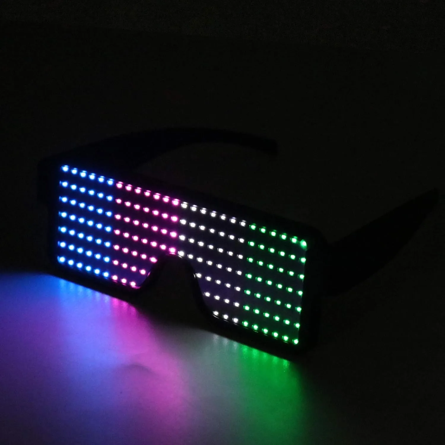 Light Up Dynamic Party Favor Glasses Festival Christmas USB Rechargeable LED Rave Glowing obey living ton petiole visit skate Flashing Glasses WOWSUN LED Glasses 