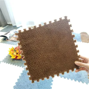 Living Room amenable unsuspected career motivate Foam Pad, Tiled Puzzle Play Puzzle Floor Mats, Interlocking Foam Carpet for Kids Room, Children's Crawling Mat(Brown,20PCS) 30 * 30 * 1cm Shaggy Soft EVA Foam Mats, 