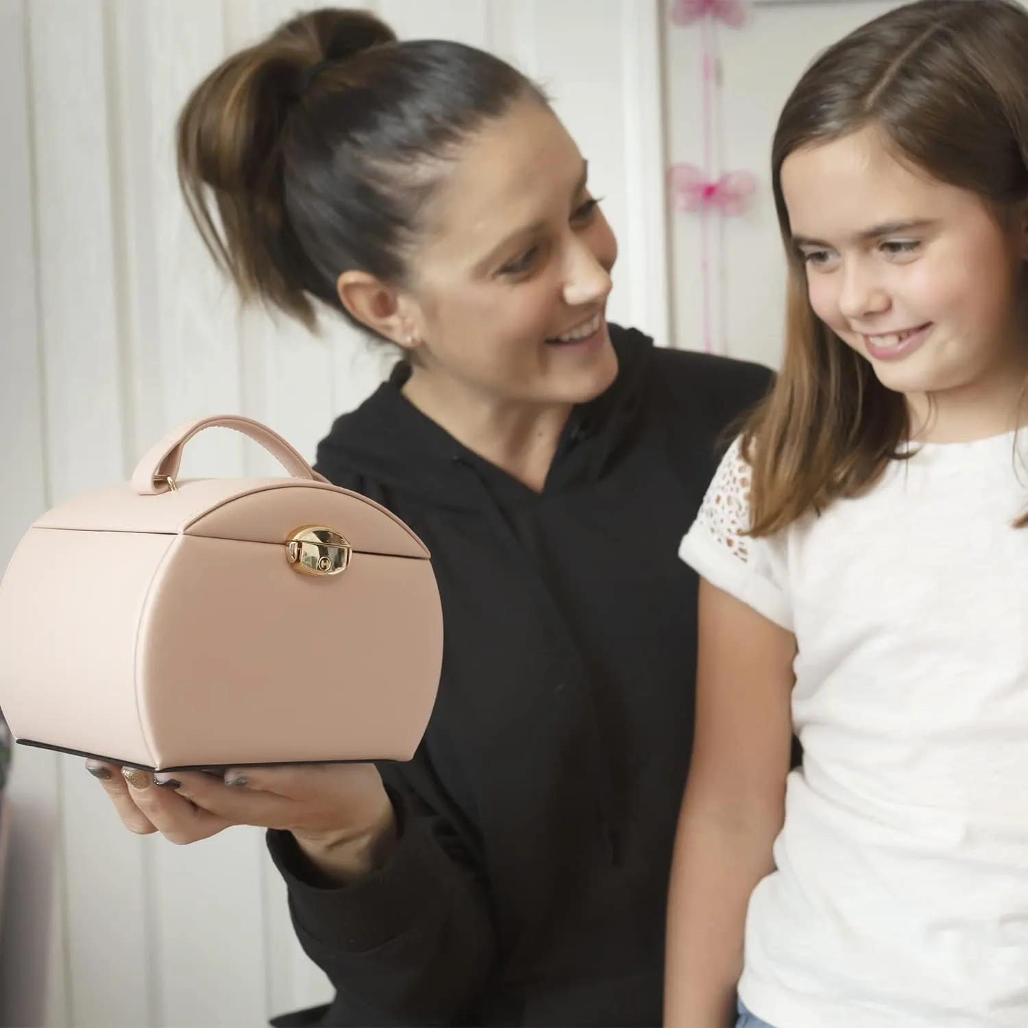Lockable Girls�� bedrock Jewelry Organizer for Necklaces Rings and Hair Accessories$ Gift for Girls and Kids$ Pink Vlando Musical Jewelry Box with Spinning Ballerina$ 