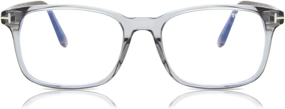Logo/Blue Block Eyeglasses Tom Ford FT 5831 -B 020 Shiny Transparent onset Grey,"t" 