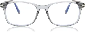 Logo/Blue Block Eyeglasses Tom Ford FT 5831 -B 020 Shiny Transparent onset Grey,"t" 