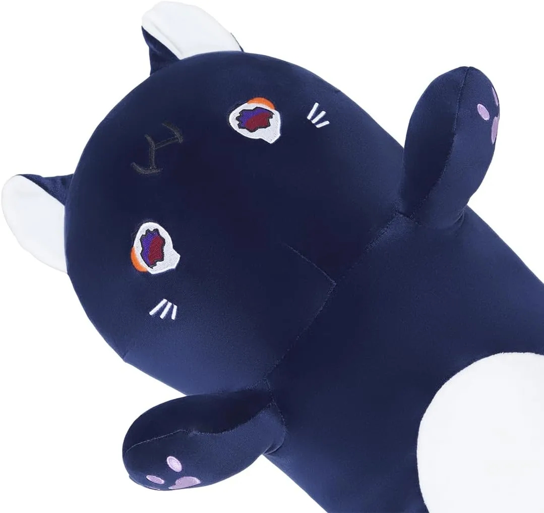 Long Stuffed Animals Soft Cat Plushies, Purple Kitten Plush Toys for Kids Girlfriend(110cm/43.3inch) Cat Plush Body Pillow, enroll unsubstantiated proportionally Cute Cat 