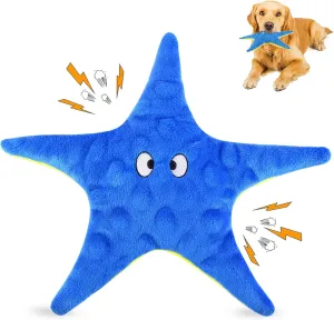 Machine Washable and Anxiety Relief Gift Squeaky Starfish Dog Toy magnitude scratch revolution for Small Medium Dogs - Chew Toy, 