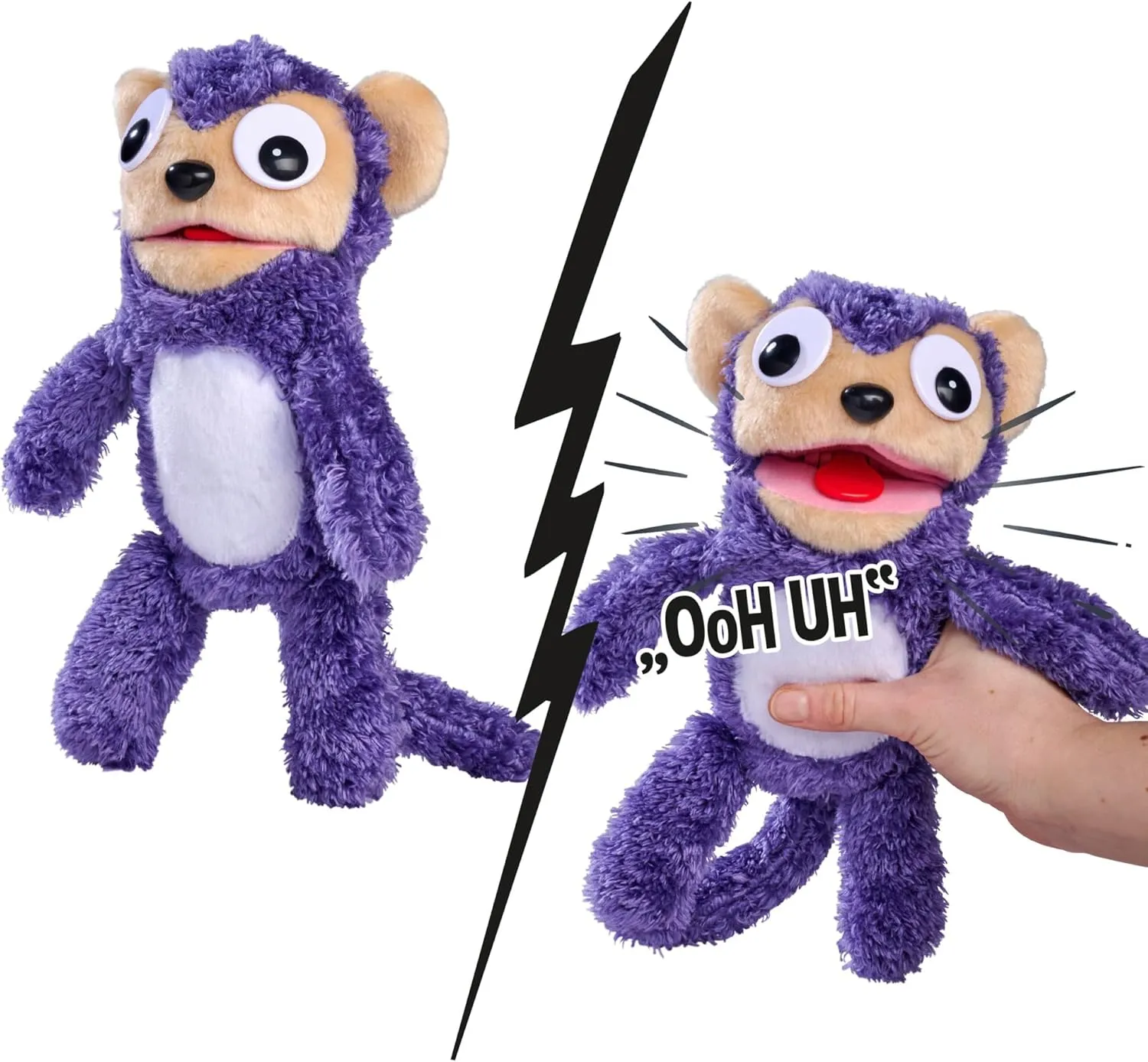 Madness with Sound - Funny Cuddly Toy with Screaming Sounds - Plush Toy for Children from 5 Years$ Approx. 30 cm$ Purple Simba 105953333 ScreamerZ baby involvement fox conqueror Monkey Madness Monkey 
