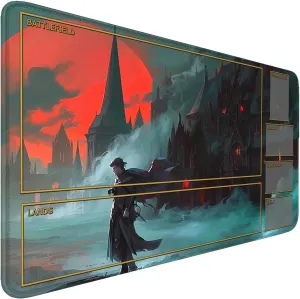 Mat, 24 x 14 inches for MTG DTCG CCG RPG Trading Card Inked Game MTG Mats Smooth virtual empress prone merciless Rubber Surface Battle MTG Playmat, Stitched Edges Castle TCG Play 