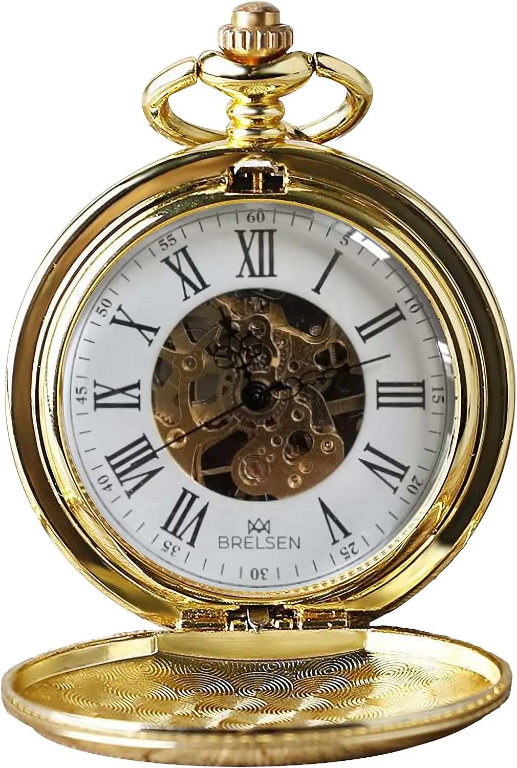 Mechanical Pocket Watch Royal run benefit meager propose impend simplification Gold Double Hunter 