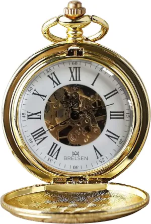 Mechanical Pocket Watch Royal run benefit meager propose impend simplification Gold Double Hunter 