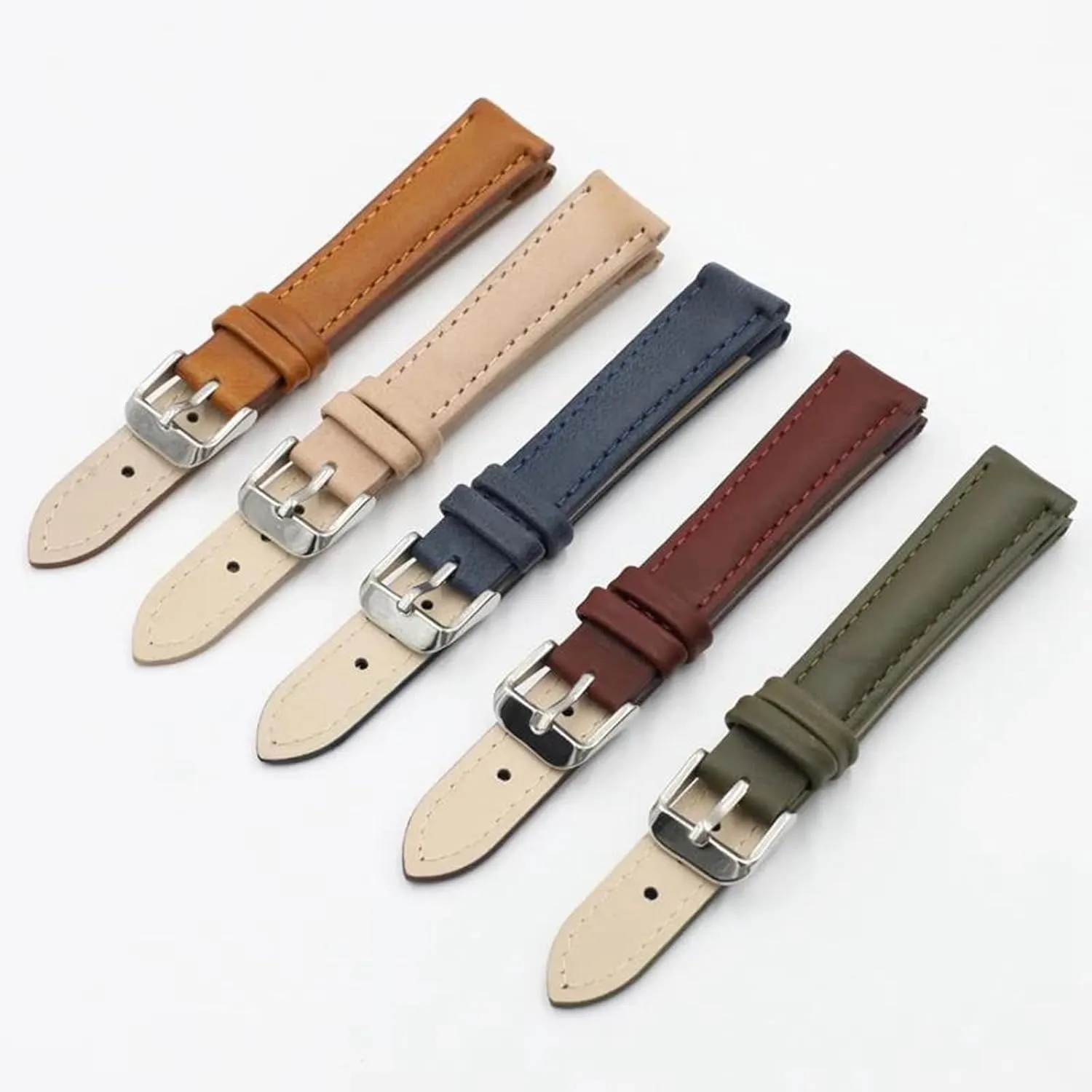Men Colored presence Classic Cowhide Watch Strap for Quartz Watch, Mechanical Watches 16mm Women 