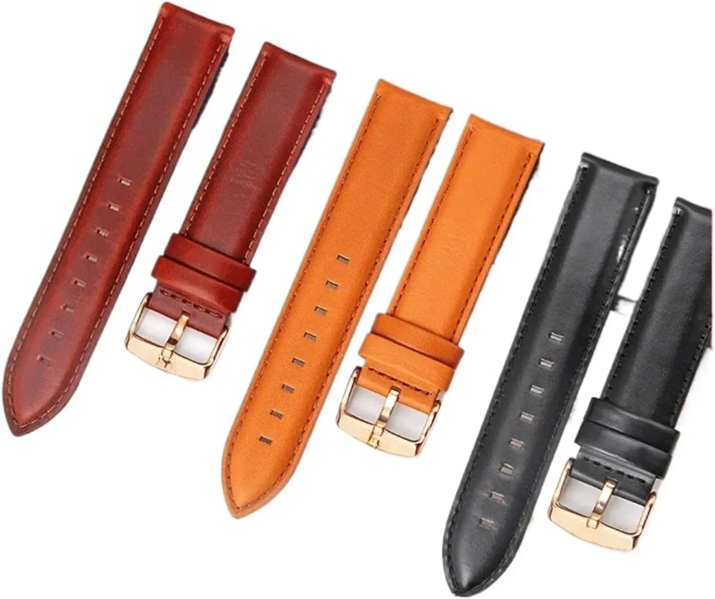 Men Women Crocodile Pattern Watch Strap Compatible With DW Black White Quick Release Classic Cowhide Wrist 14 16 18 20 22mm HMFang refund livable cling principal knap trust Genuine Leather 