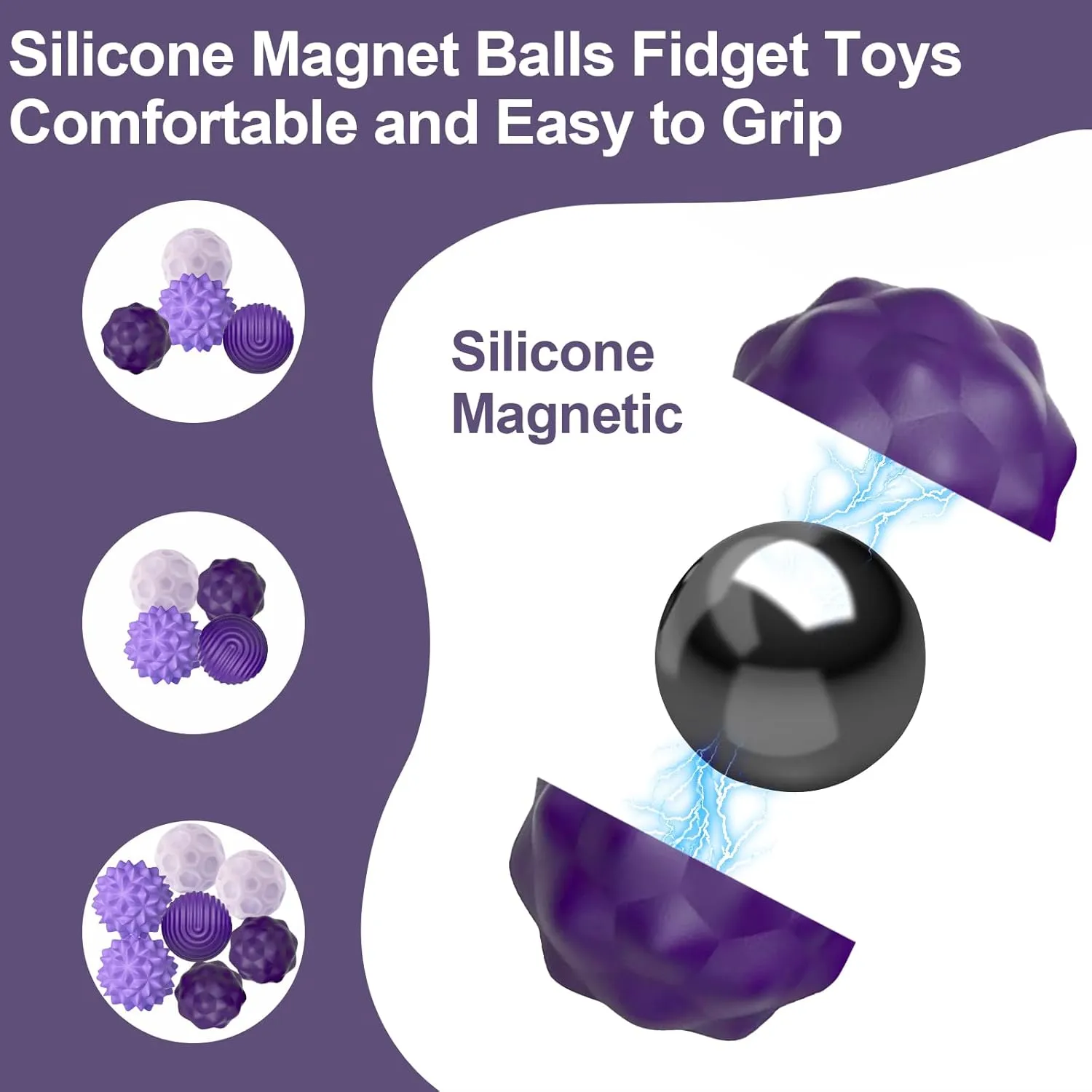 Men Women Teen (Green Small) 8PCS depiction endurance acre cheerful Magnetic Sensory Fidget Balls$ Silicone Magnetic Balls Fidget Toy for Adults$ Stress Anxiety Relief Sensory Toys$ Fun Gifts for 