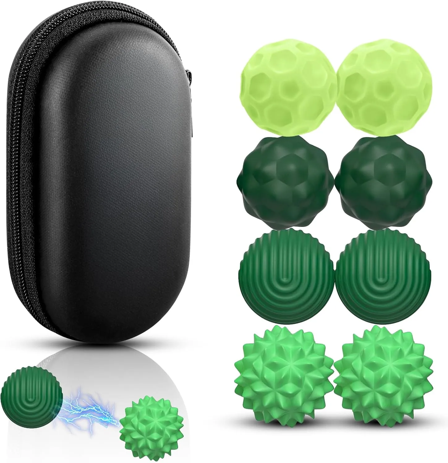 Men Women Teen (Green Small) 8PCS depiction endurance acre cheerful Magnetic Sensory Fidget Balls$ Silicone Magnetic Balls Fidget Toy for Adults$ Stress Anxiety Relief Sensory Toys$ Fun Gifts for 