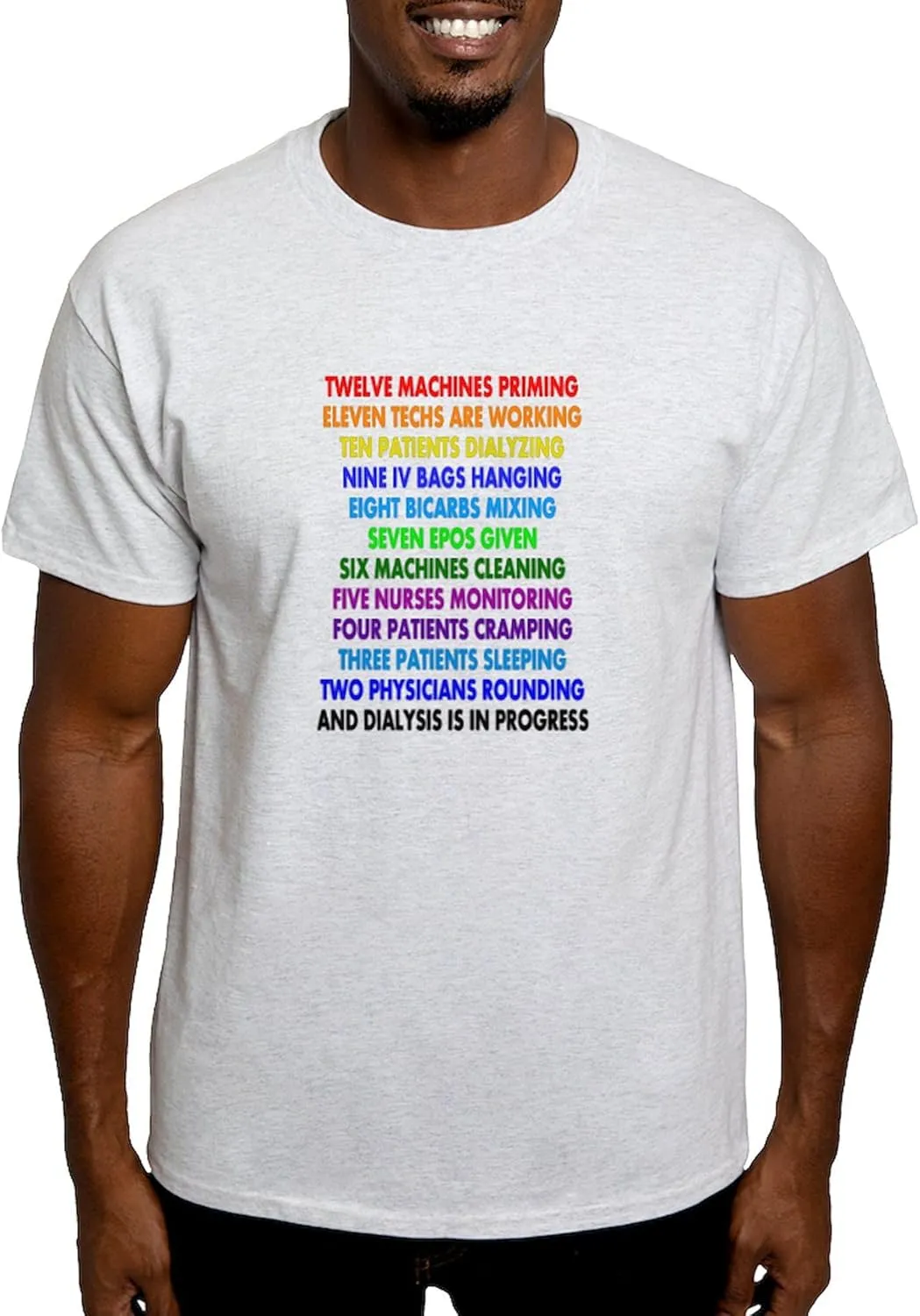 Men's 100% Cotton$ Classic Graphic Light T-Shirt CafePress Dialysis 12 Days of Christmas Light celestial T Shirt 