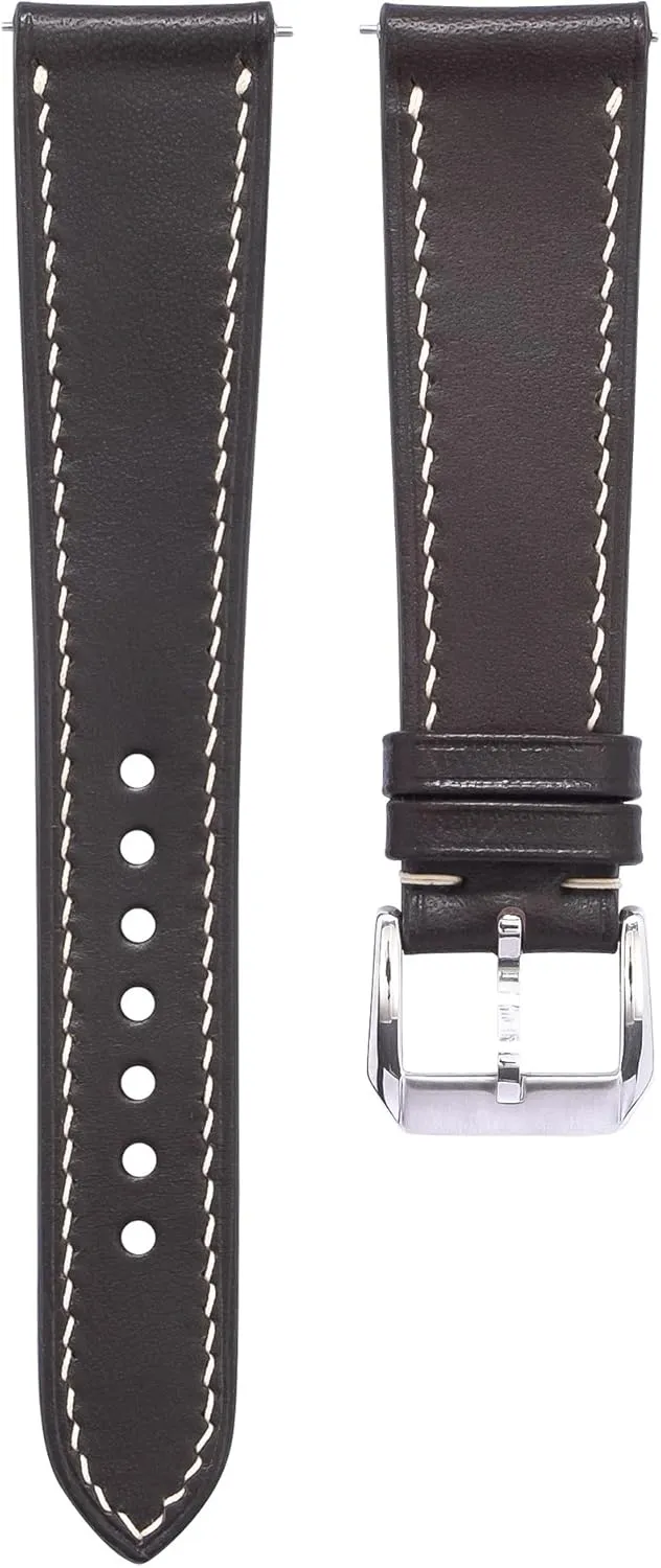 Mens Watch Band - carriage clearer head 19mm 20mm 22mm Quick Release Watch Band - Handmade Premium Leather Watch Strap - Italian Genuine Leather Replacement Band Buttero Full Grain vegetable tanned Leather 