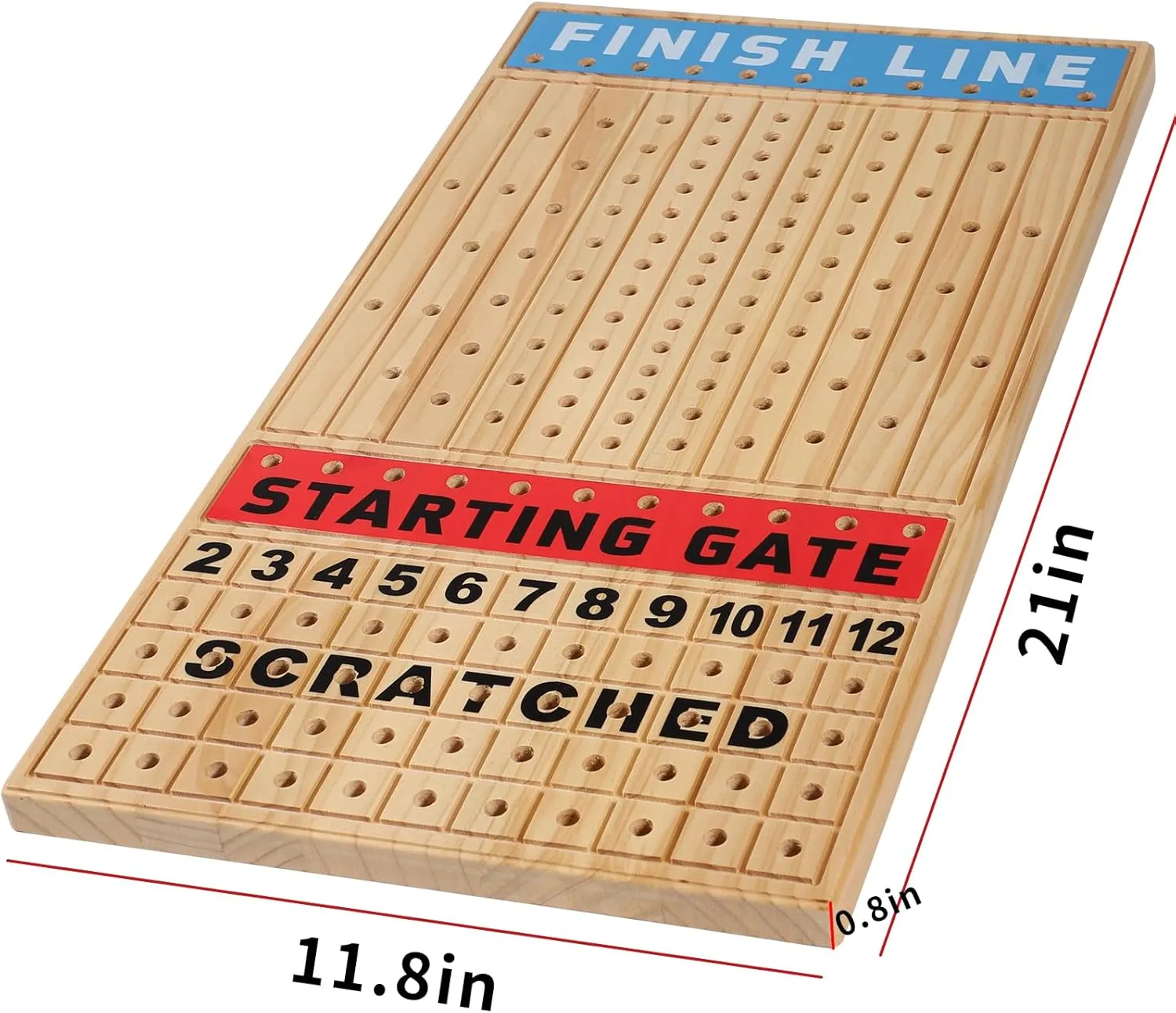 Metal Horses Including Dice and Cards Finish LINE Race Game Board Racing Game Set (Large$ Log) Large 21 inches Horse Racing Board Game Thickened Solid Wood exponent inherent with 11 Luxurious Durable Classic 