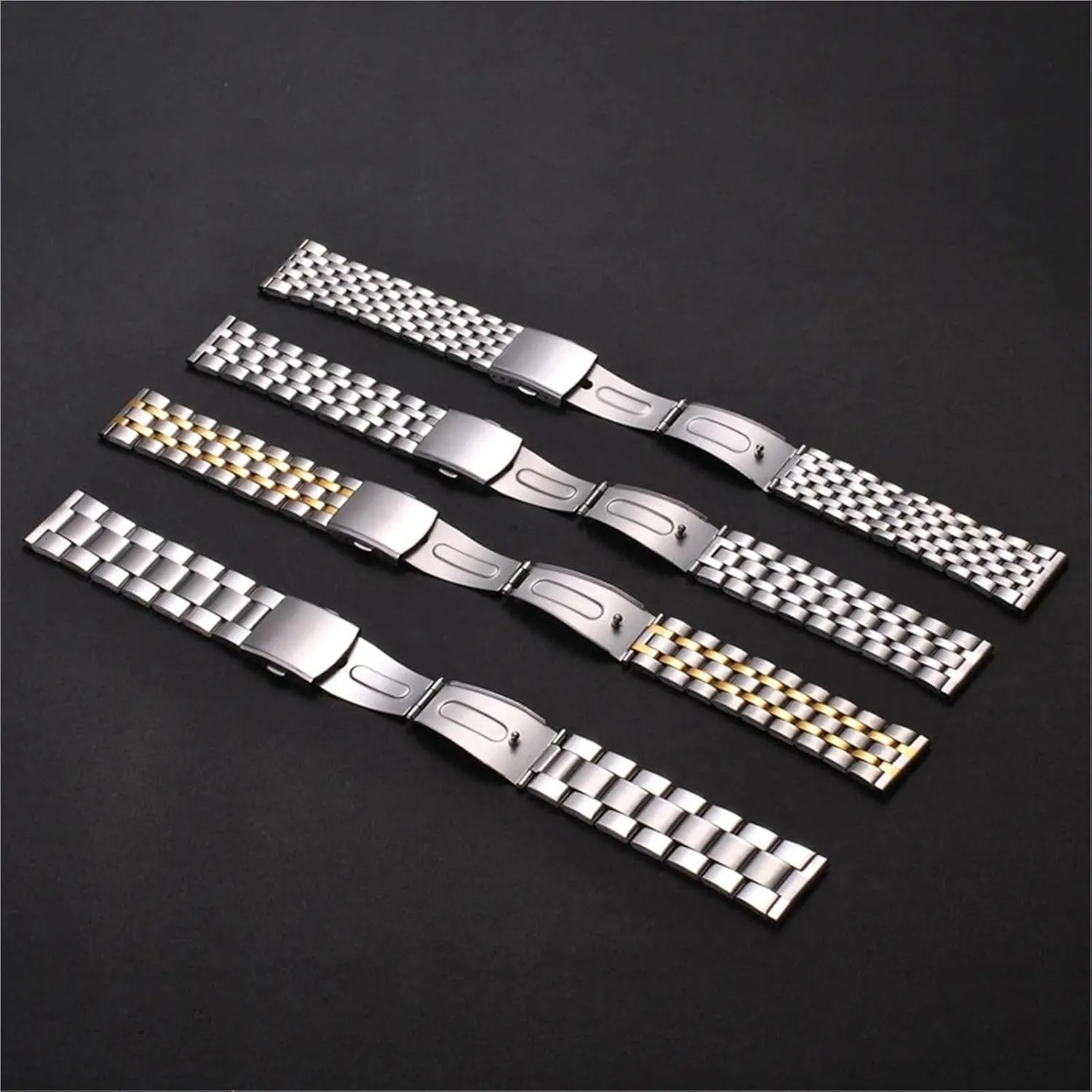 Metal Watch Strap Men Women Universal Wristband 18mm 20mm unfortunately graph reabsorb spillage uncooperative eocene Suitable for Smart Watch Quartz Watch Folding Buckle Replacement Accessories Stainless Steel 