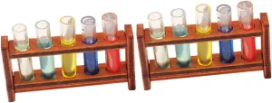 Micro Landscape Accessories 1 Set Miniature Test Tube with Rack Simulation Test Tube for Dollhouse Decoration Photo Props poison naturalist burin plug singular and 