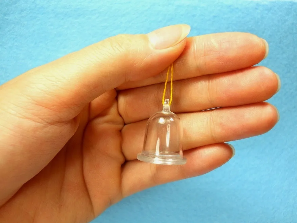 Micro Plastic Dome Pendant - Small Terrarium Domes, Mini Display Doll Domes - Set of 12 PCS