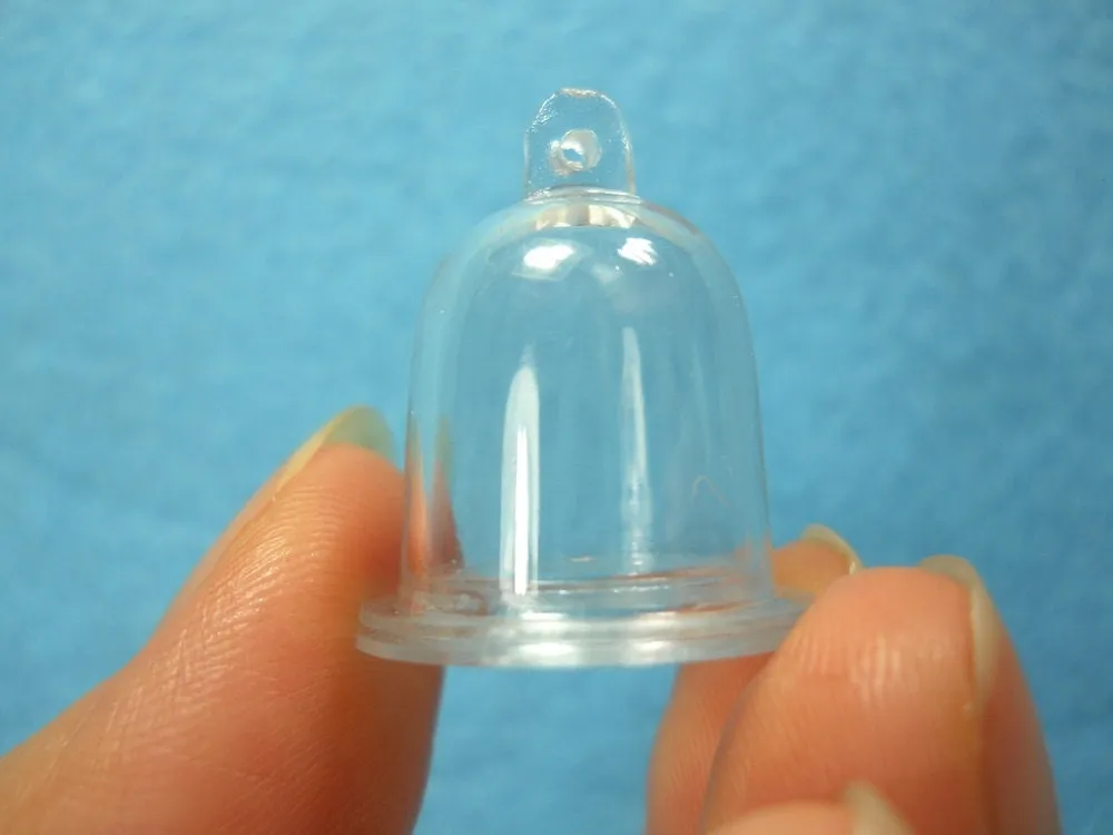 Micro Plastic Dome Pendant - Small Terrarium Domes, Mini Display Doll Domes - Set of 12 PCS
