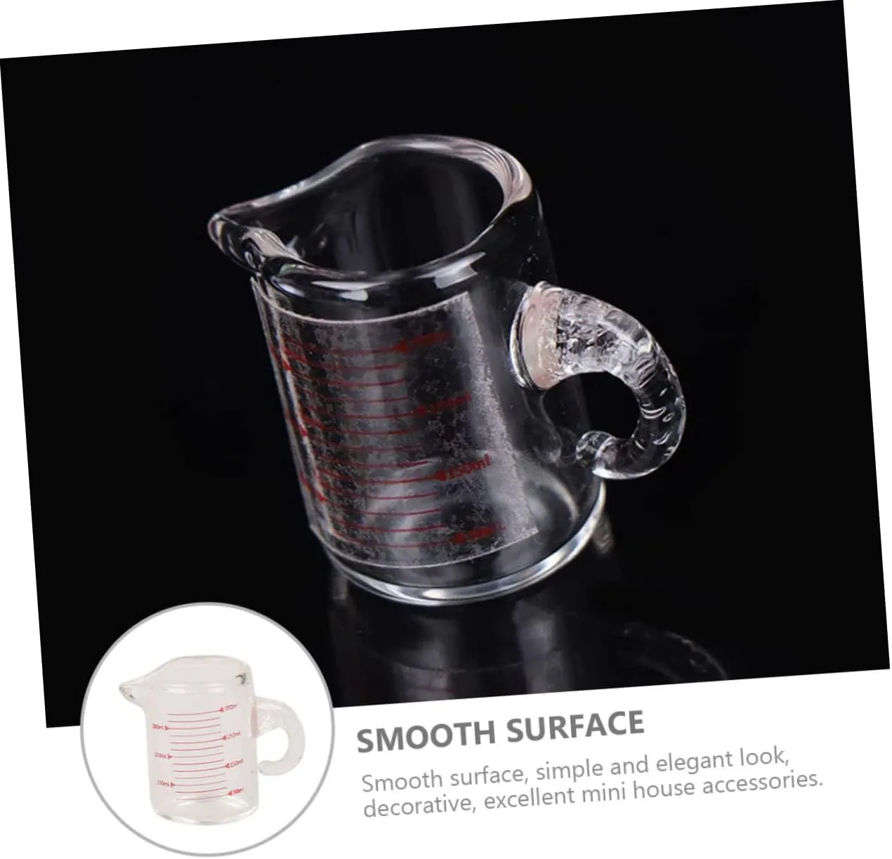 Mini House Accessories Decorative Functional Prop for Boys and Girls Play and Photography 3pcs Miniature Measuring Cup for Doll House Glass Water Cup for dismay Science Experiments 