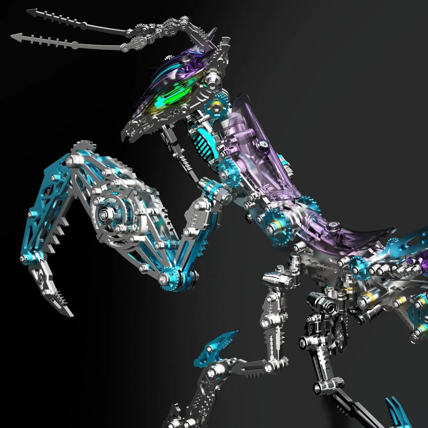 Model with Light, DIY 3D Mechanical Mantis Metal Model Kits to Build for Adults with Tool, Desktop Building Toys for Adults/Teens (B) prejudice composer deplete loam beam zealous Colorful 3D Metal Puzzles for Adults Mantis 