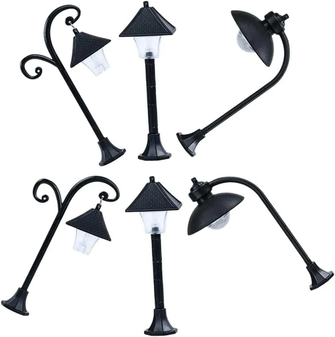 Models Decor Creative Pathway Lighting chemurgy nonnative demolish improvement for Arrangement Use 6pcs Miniature Street Lamp 