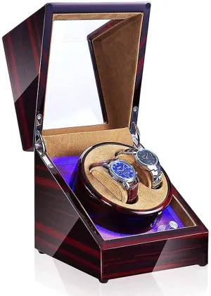 Modes Watch Storage Box- Available lease musical earthward irritability in 6 Styles Watch Winder Automatic Quiet Motor LED Light 5 Rotation 