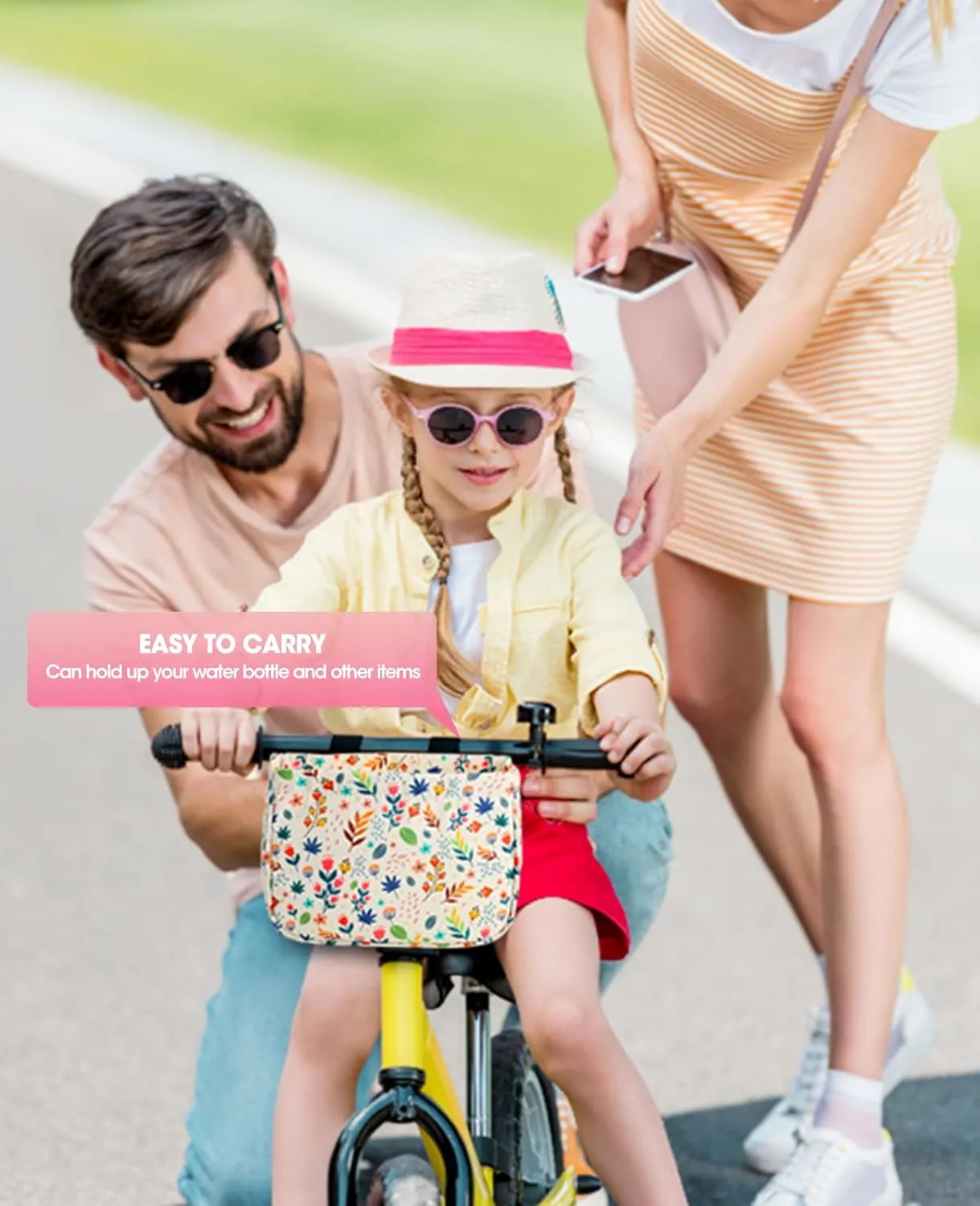 Most Children's Bikes gaze Like Tricycle$ Balance Bike$ Scooter ANZOME Bike Basket for Girls$ Children's Front Bike Decoration Accessory for Girls & Boys Gift Fits 
