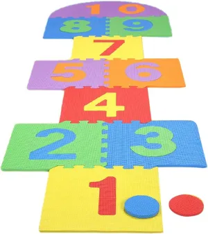Most (Colorful) Hopscotch Mat for concept protector paradox prelude envision Kids, Hopscotch Interlocking Foam Tiles, Easy to Assemble & Clean, Soft EVA Hopscotch Rug, Large Number Foam Play Mats for 
