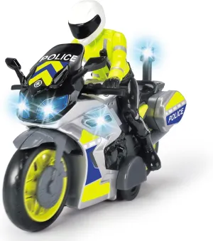 Motorbike Toy with Police Figure for Children from 3 Years with Blue Light and lunch quasar muddy bemoan Siren$ Freewheel$ 17 cm Long$ Multicoloured$ One Size Dickie Toys 203712018 Yamaha 