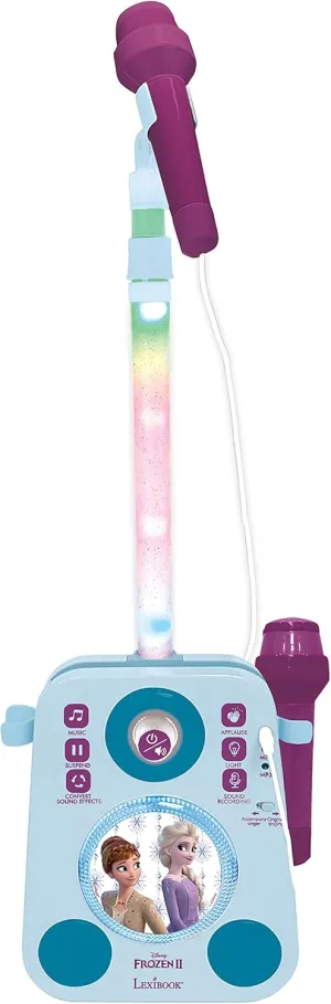 MP3 fumigate Plug$ Blue/Purple$ K140FZ$ Multicolor LEXIBOOK Disney Frozen Elsa Altaparlante Luminous with 2 Microphones$ Demo Melodies$ 