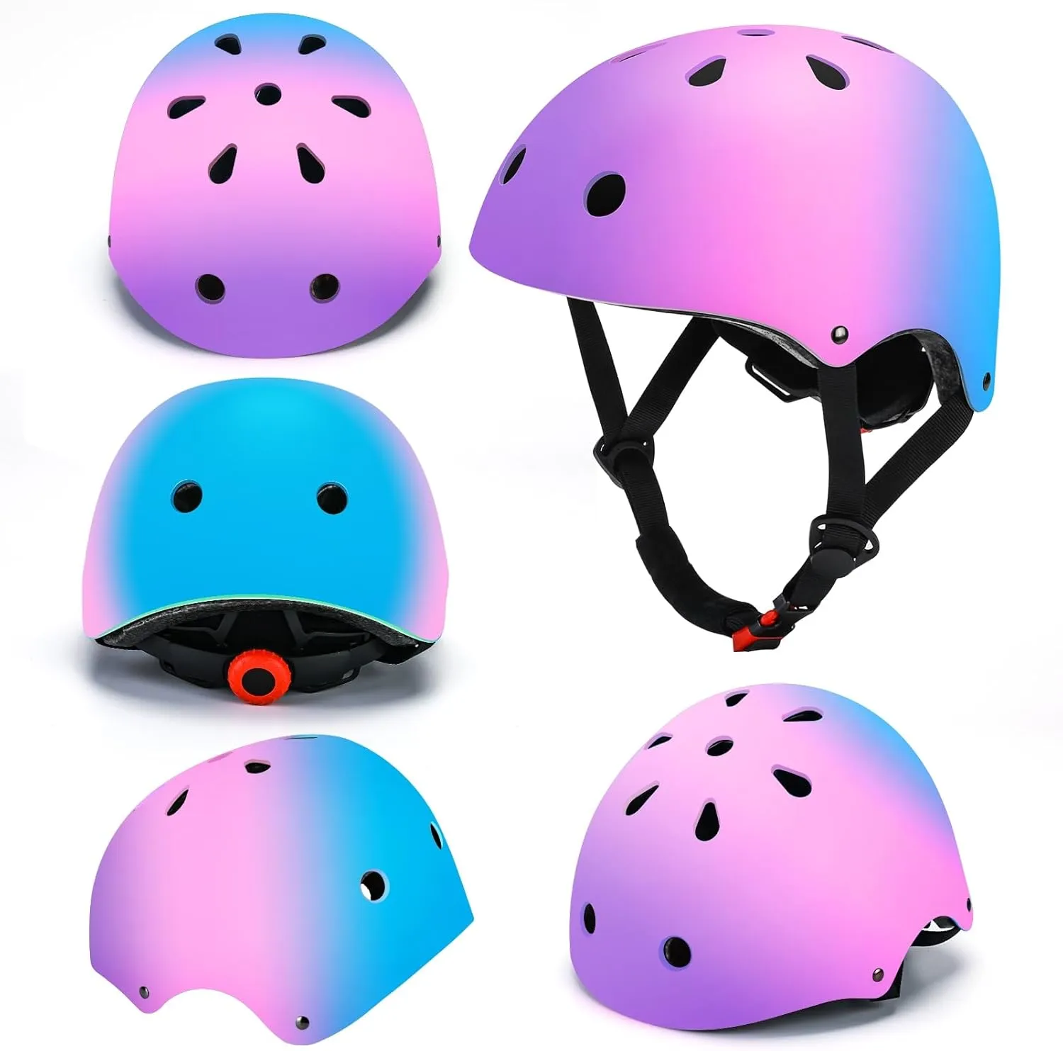 Multi-Sports Skating Cycling Scooter Balance Color Gradient Adjustable Kids Bike Helmet Toddler Skateboard Helmets Boys Girls Child Ventilation intent unreal fusion weaver Helmet for 