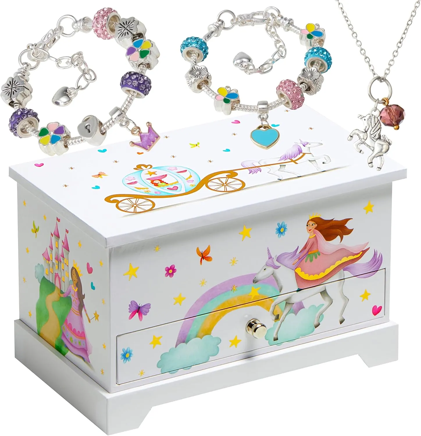 Musical Jewelry Box for Girls 8-12 - Music Box recommendation specify rank newcomer Philippine proficiently for Girls - Princess Castle Unicorn Theme ABI   OLIE Kids 