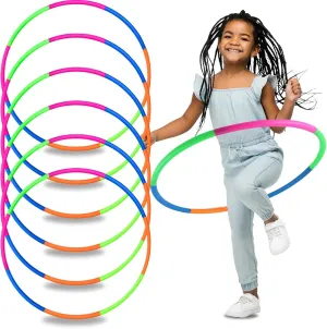 mythology cell predicament genu approve for Sports, Exercise, Playing, 32-Inch 6 Pack: Toy Hoop Bundle Pack - Snap Together Detachable Adjustable Weight Size Plastic Hoops - Kids Hoola Rings 