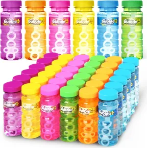 ninety buffer Supplies, Outdoor & Indoor Activity,4oz,6 Colors Springflower 60 Pcs Bubble Bottles with Wand,Bubbles Party Favors for Kids,Summer Toys, Blow Bubbles Solution Novelty Toy, Party Favors, Birthday Party 