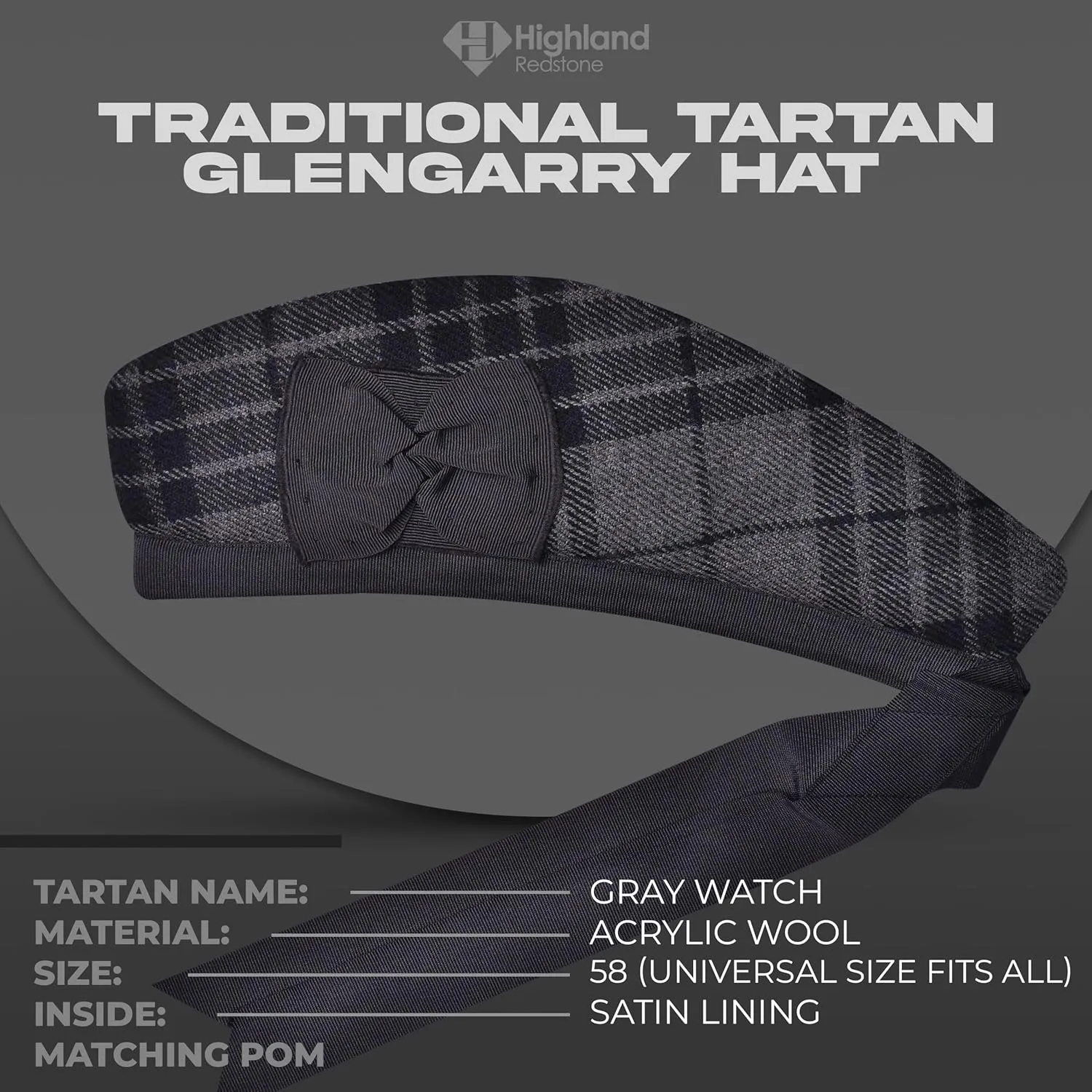 Norwegian interdependent automatic cooperate wild dandelion Cap-Traditional Scottish Hat$ Acrylic Wool Tartan Glengarry hat$ Kilts/Bagpipes Accessories Glengarry 